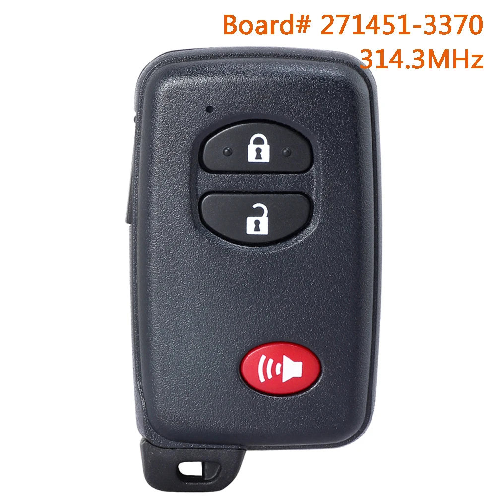 

KEYECU 271451-3370 314.3MHz Smart Remote Key Fob for Toyota 4Runner 2011 Prius 2011 2012 HYQ14AAB 314.3MHz