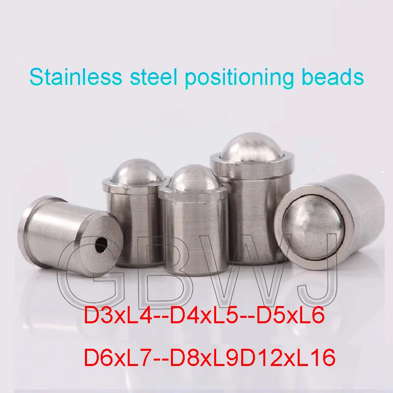 

1PCS 5PCS M3 M4 M5 M6 M8 Smooth body step Stainless Steel Ball Plunger Push Fit Ball Spring Plunger