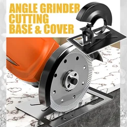 4 Inch Angle Grinder Safety Protective Cover Safety Covers+ Angle Grinder Base Holder Bracket Set for DIY Woodwoking Tools