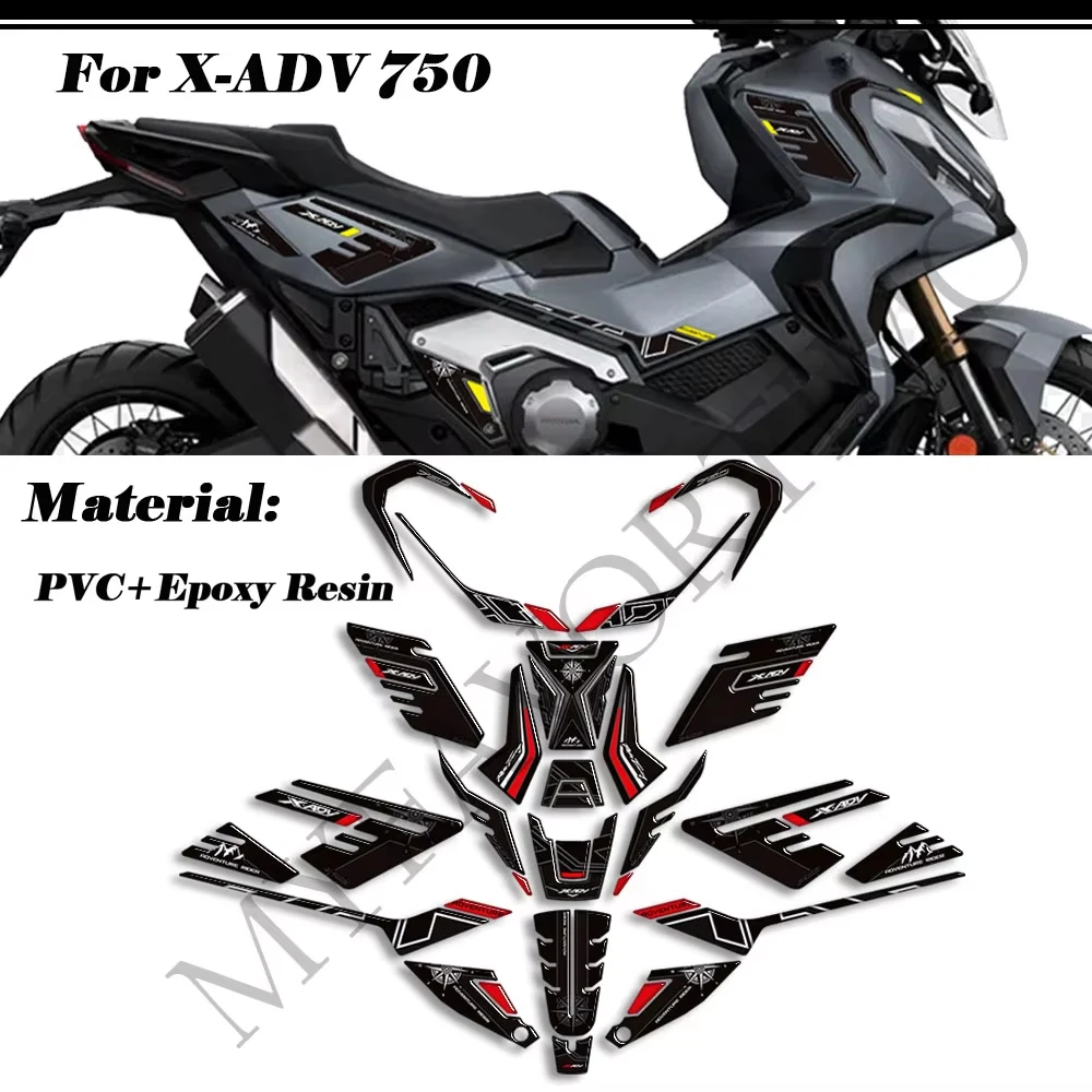 

For Honda X-ADV XADV X ADV 750 Protector Tank Pad Fuel Oil Kit Knee Fairing Fender Shell Wheel Windshield Set Stickers 2021-2024