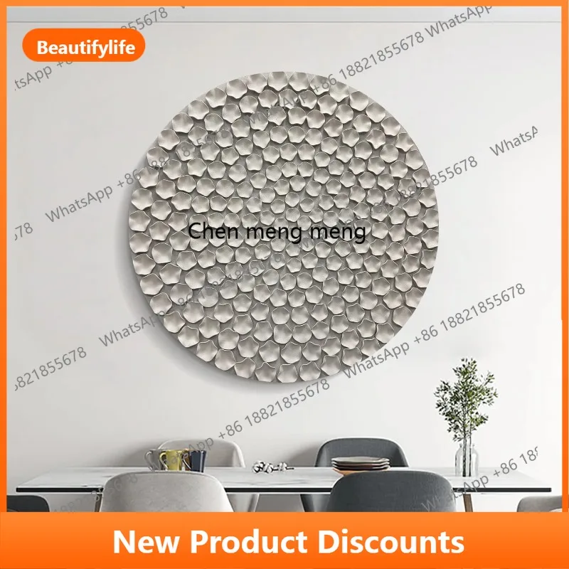 

C56 Wabi Sand Wind Simple Abstract Three-dimensional Living Room Round Decorative Painting Acrylic Relief Office Aisle