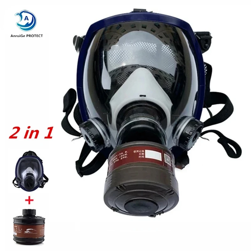 Multifunctional 6800 Gas Mask Ultra-Transparent Fully Sealed Protective Mask Industrial Spray Paint Nuclear Radiation Gas Mask 3