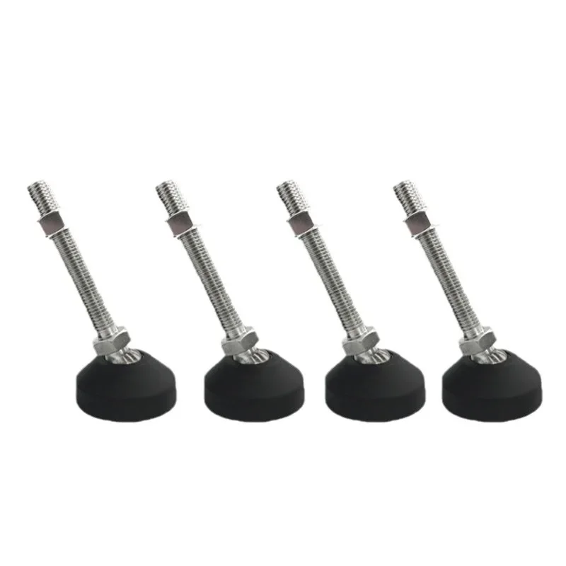 4pcs Adjustable Furniture Levelling Feet M8/M10 Screw Leg Stopper Swivel Base Articulating Lathe Legs Glide Pad Table Chair