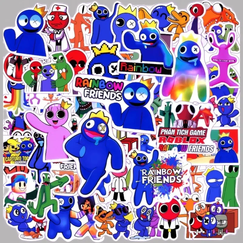 50pcs Roblox Rainbow Friends Stickers Suitcase Water Cup Stationery Mobile Phone Scooter Laptop Refrigerator Decoration Stickers