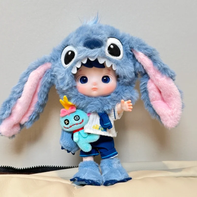 

Genuine Popmart Haipupu Stitch 1/8 Mobile Doll Cute Toy Desktop Ornament Bag Pendant Collectable Model Garage Kit Anime Periphel