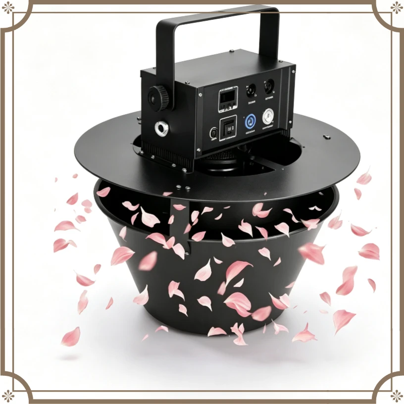 Electric Confetti Launcher Portable Hanging Swirl Rotatable Petal Blower Stage Floating Automatic Color Paper Machine