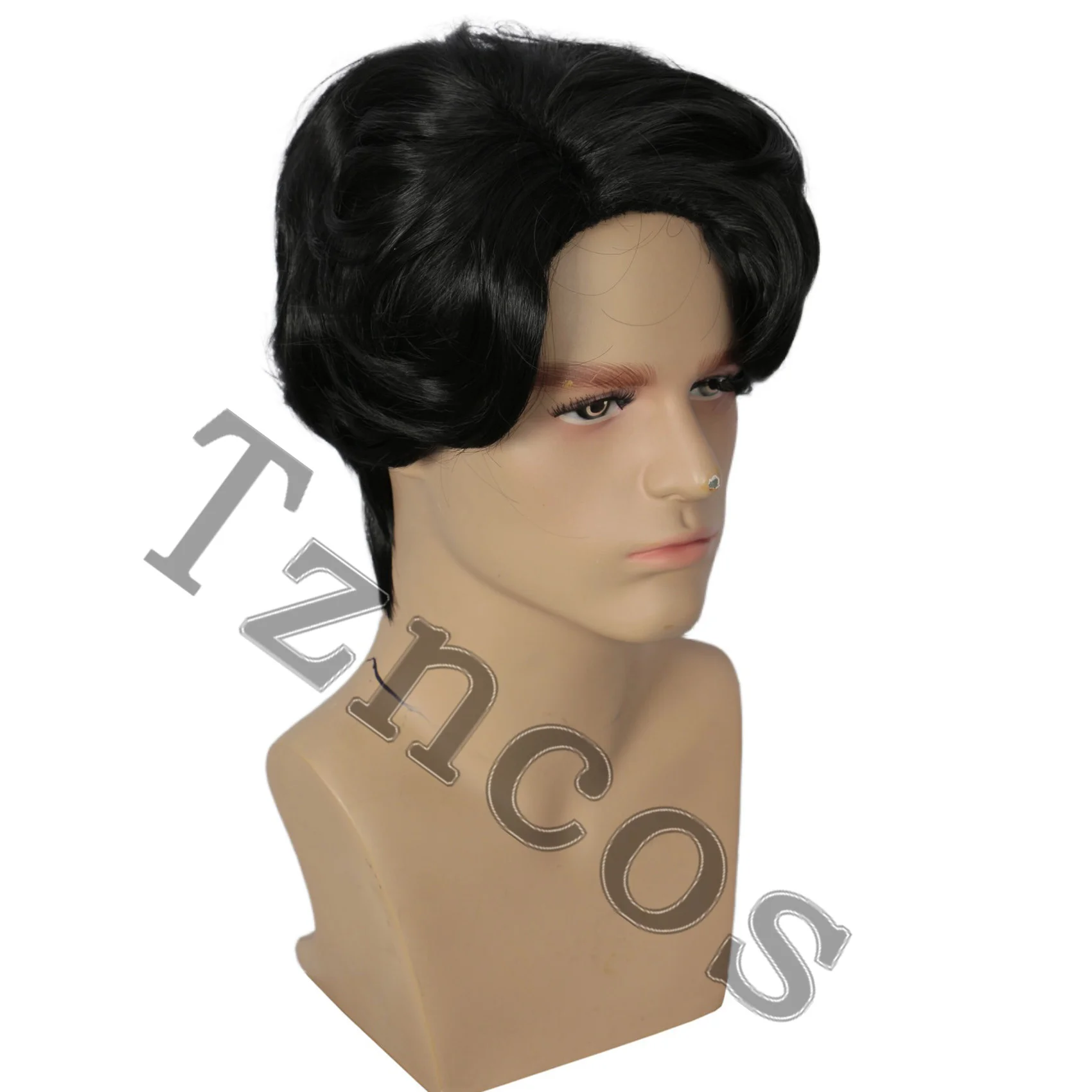 Tzncos Saja Boys Jinu Cosplay perruque synthétique courte noire hommes perruque Anime résistant à la chaleur perruque