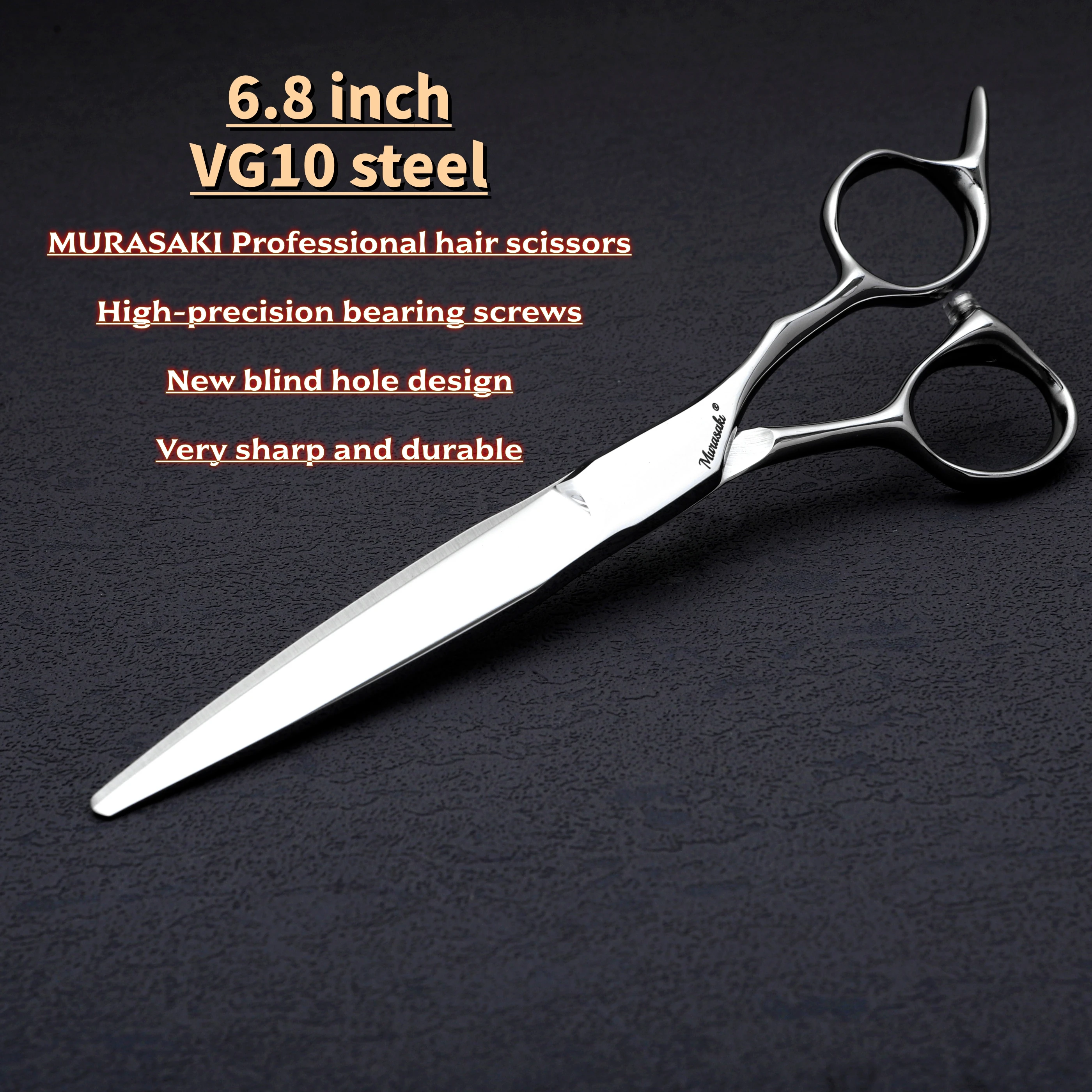 MURASAKI Professionelle Friseurschere, 6,0 bis 6,8 Zoll VG10 Stahl Haarschneideschere, Hochwertige Friseursalon-Accessoires – Detail 6