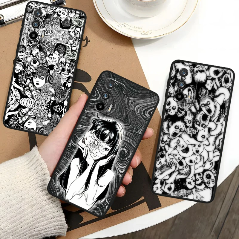 Anime Tomie Kawakami For OPPO Realme GT Neo 10 9i 8i 7i 6s 5 Narzo 50i 50A 240W Pro Plus Black Soft Phone Case