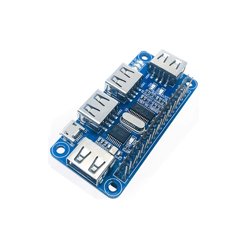 DN-4 Ports USB HUB HAT For Raspberry Pi Zero/Zero W/3B/3B+ Extension Board USB To UART For Serial Debugging HUB