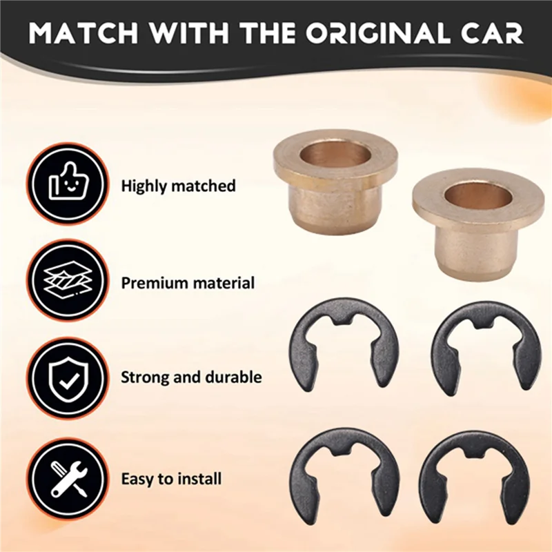 3X Car Door Hinge Pins Pin Bushing Repair Kit Fit For Honda Civic Accord Cr-V Crx Ek Eg view 3