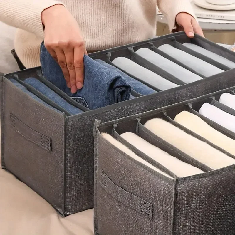 Caja de almacenamiento para pantalones vaqueros, armario, organizador de ropa, cajones, organizador para ropa interior, sujetador, calcetines, organizadores de camisetas, almacenamiento