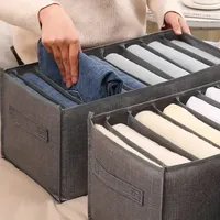 Jeans Pants Storage Box Wardrobe Clothes Organizer Cabinet Drawers Organizer for Underwear Bra Socks T-Shirt Organizers storage