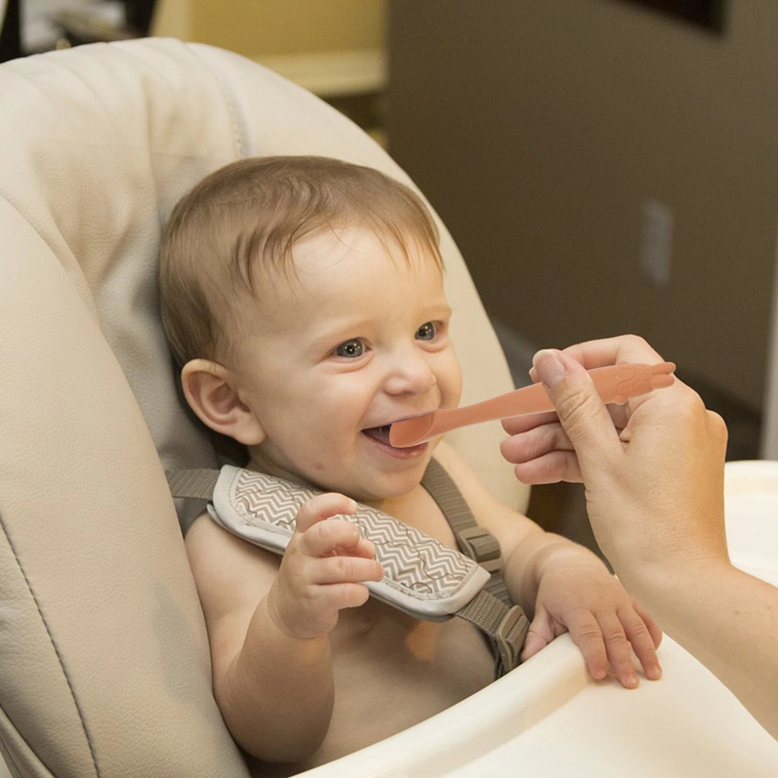 

Silicone Feeding Spoon Spoons Baby Feeding 6 Months Toddler Cutlery Supplies ange SiliconeSpoonsForBabies