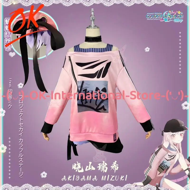 

Project Sekai Akiyama Mizuki Cosplay Costume Pink Casual Anime Game Character Outfit Halloween Carnival Party Uniform Suit