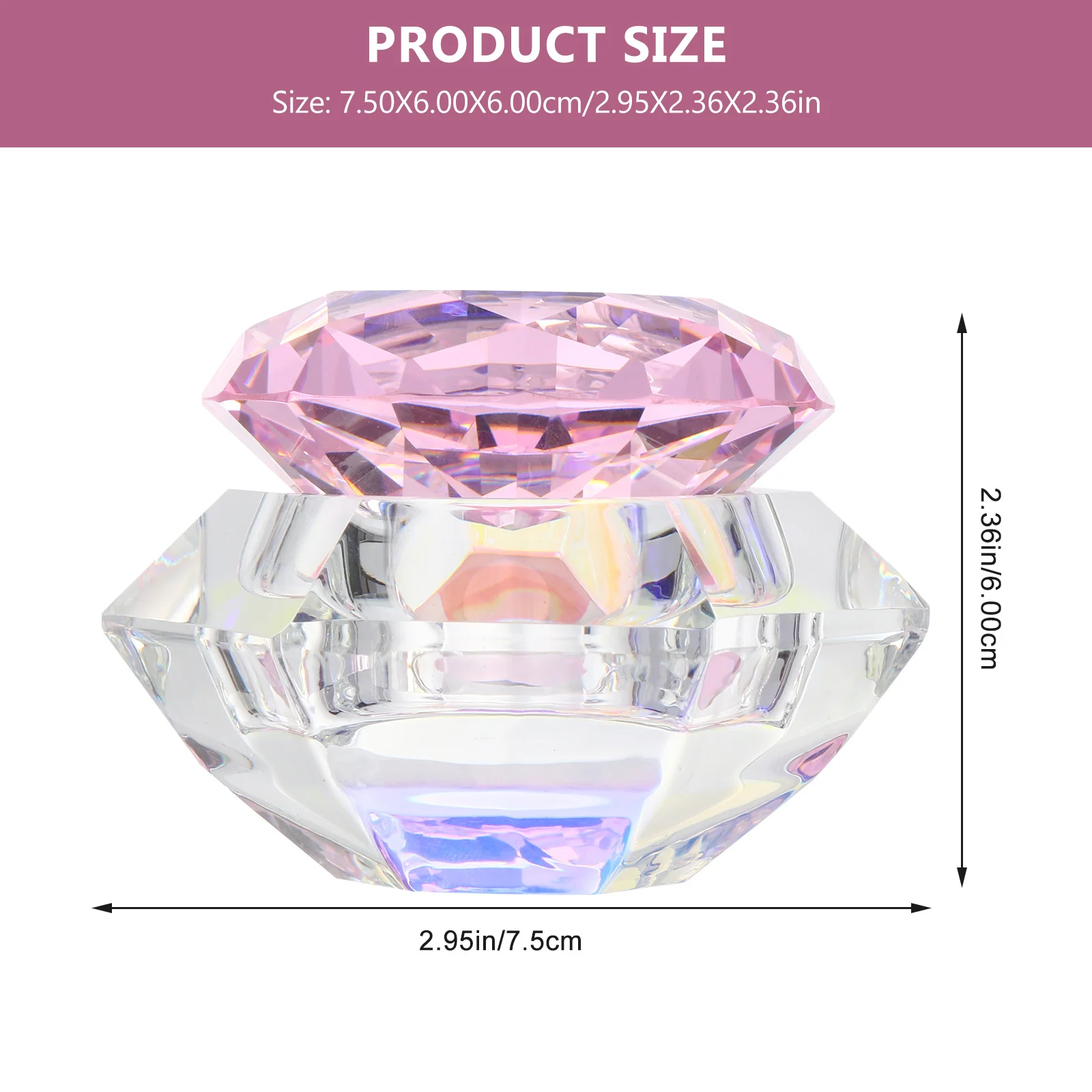 1 stuks Nail Art Crystal Cup zeshoekig deksel manicure vloeibaar poeder mengen acryl Crystal Nail Art Cup