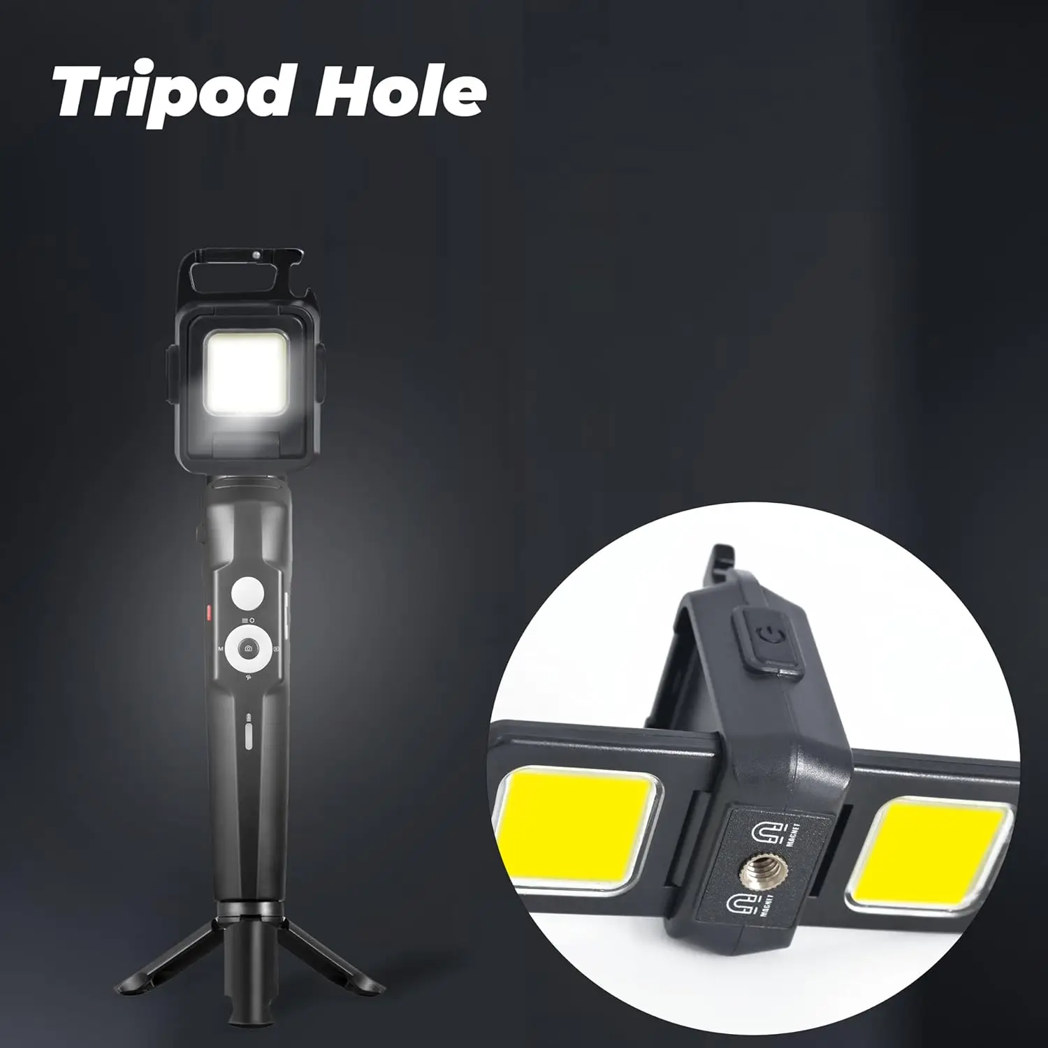 Mini linterna llavero luz COB luz de trabajo lámpara recargable USB con 90 °   Luces laterales plegables Linternas portátiles superbrillantes