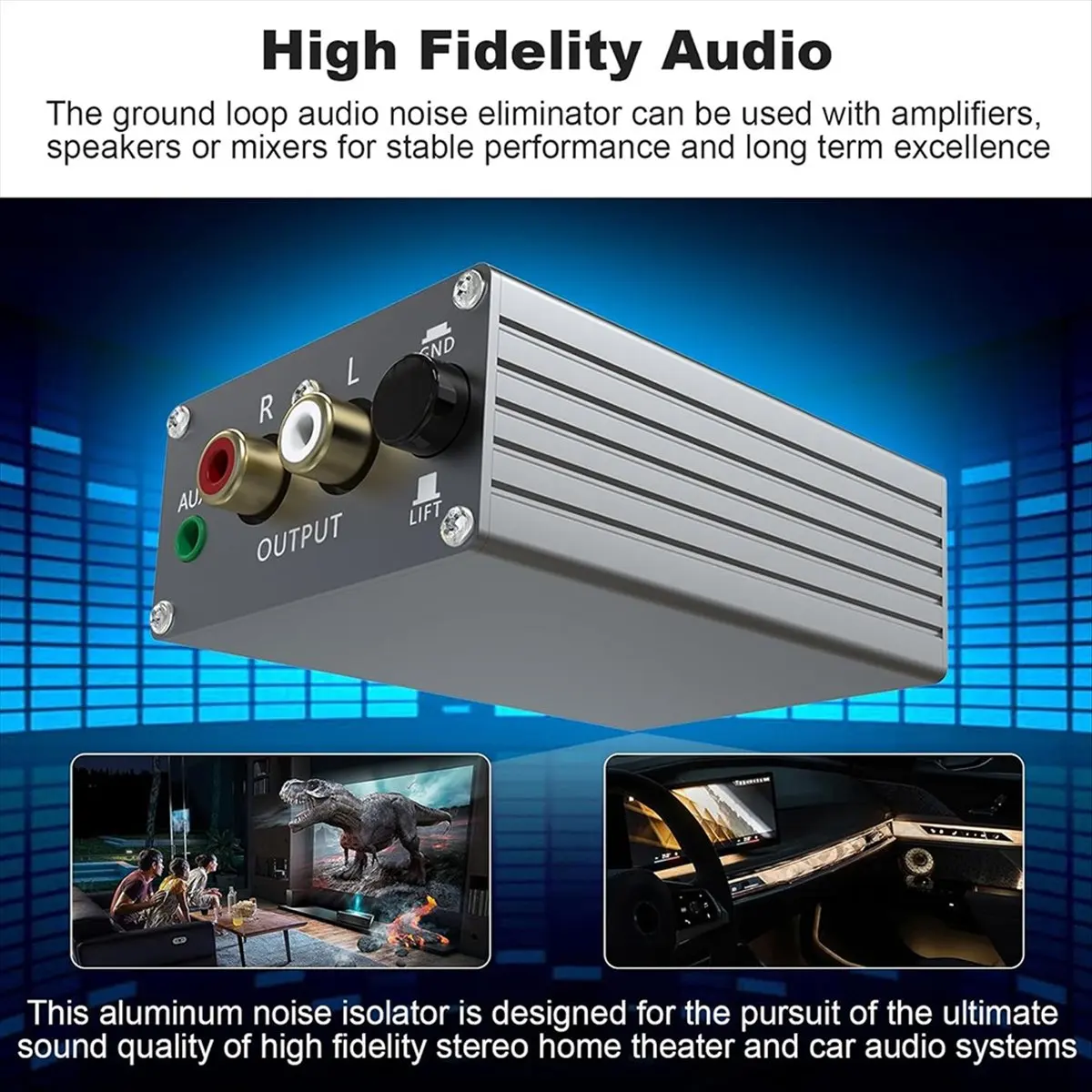 #30W (Silver Gray)Audio Isolator Noise Reduction Filter Audio Eliminator Silver Gray,Consumer Electronics