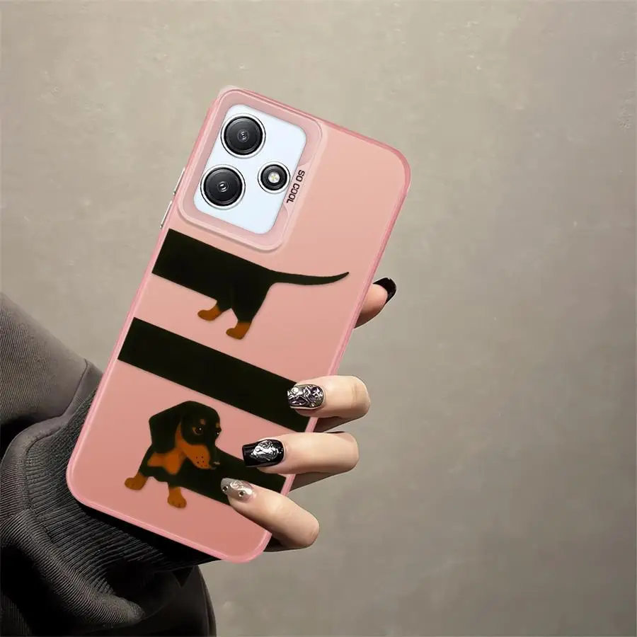 Чехол с красным рисунком таксы для Xiaomi Redmi 13 14C A3x 13C 12C A4 12 A1 A3 A2 Plus Soft Shell