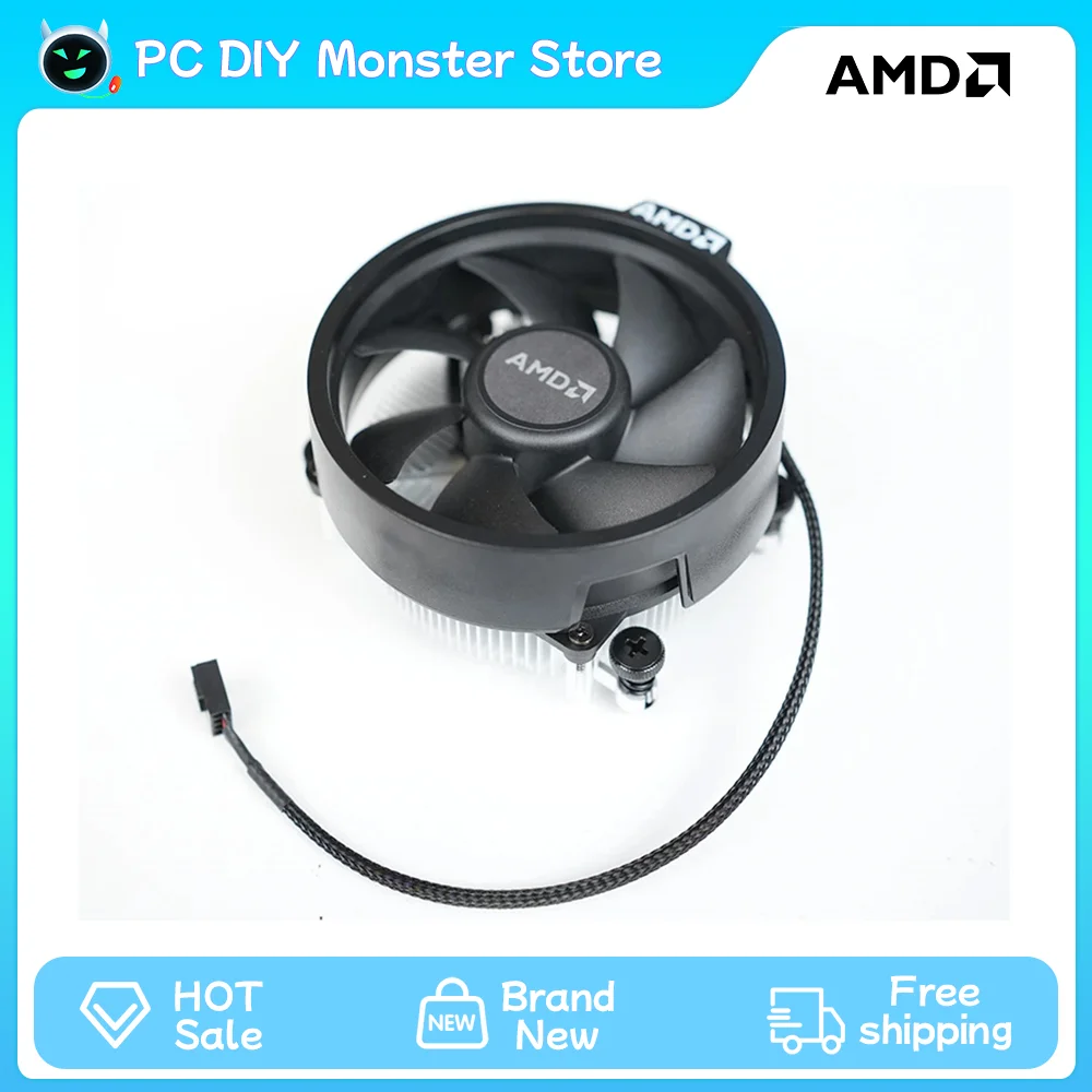 AMD 오리지널 선풍기 라디에이터 쿨러 슈트, 라이젠 3 라이젠 5 라이젠 7 AM5 AM4 CPU R3 R5 5600 5500 5600G R7 5700G R7 5800 R7 7600, 신제품