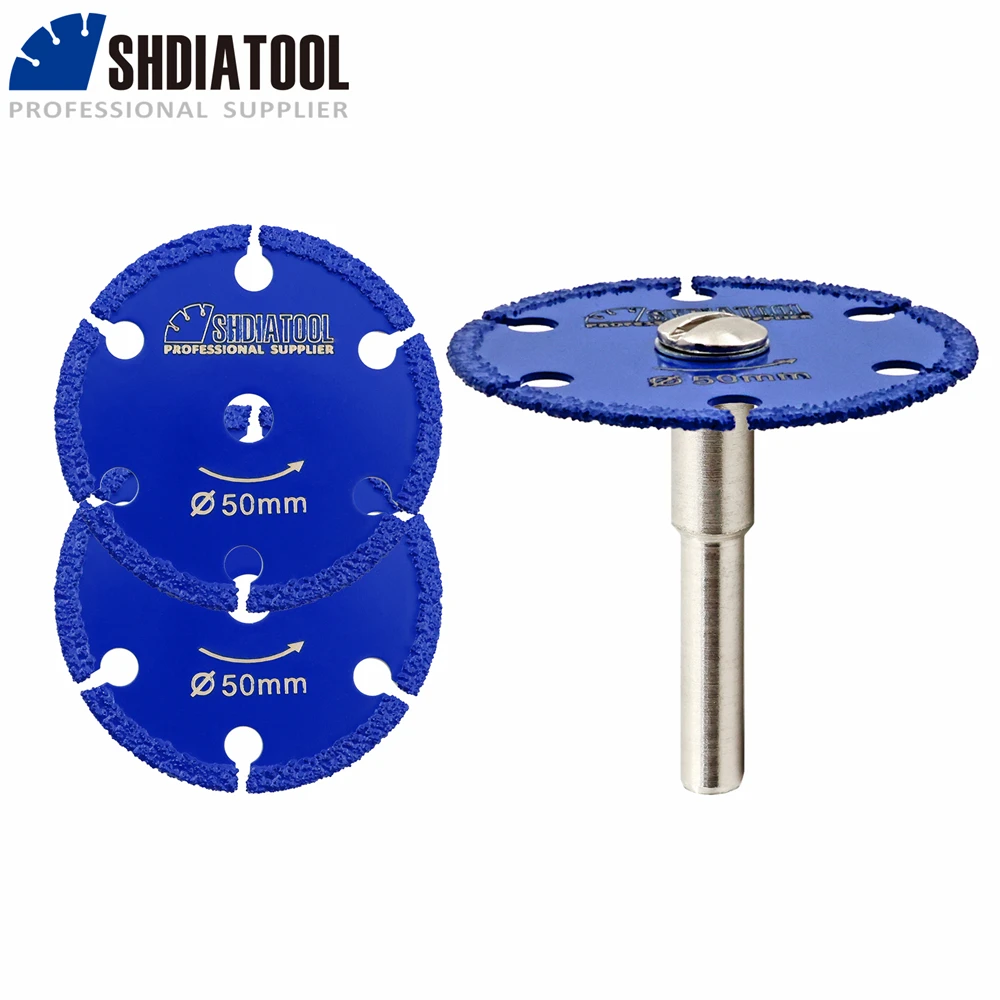 SHDIATOOL Diamond Mini Cutting Disc Set 30/40/50mm Saw Blade Removable Shank Hand Tool  Steel Metal Iron Pipe Nail Cut Plate