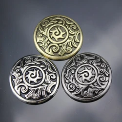 5 pz 28*28mm Trabal ottone Sun Totem Flower Leathercraft decorazione Conchos cavallo selle borchie Screwback