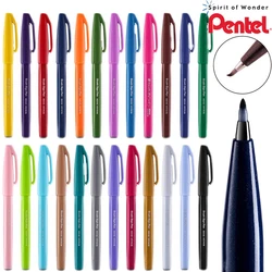Japan PENTEL Touch Color Soft Head Pen Brush SES15C Christmas Greeting Card Calligraphy Calligraphy Beautiful Pen Art Stationery