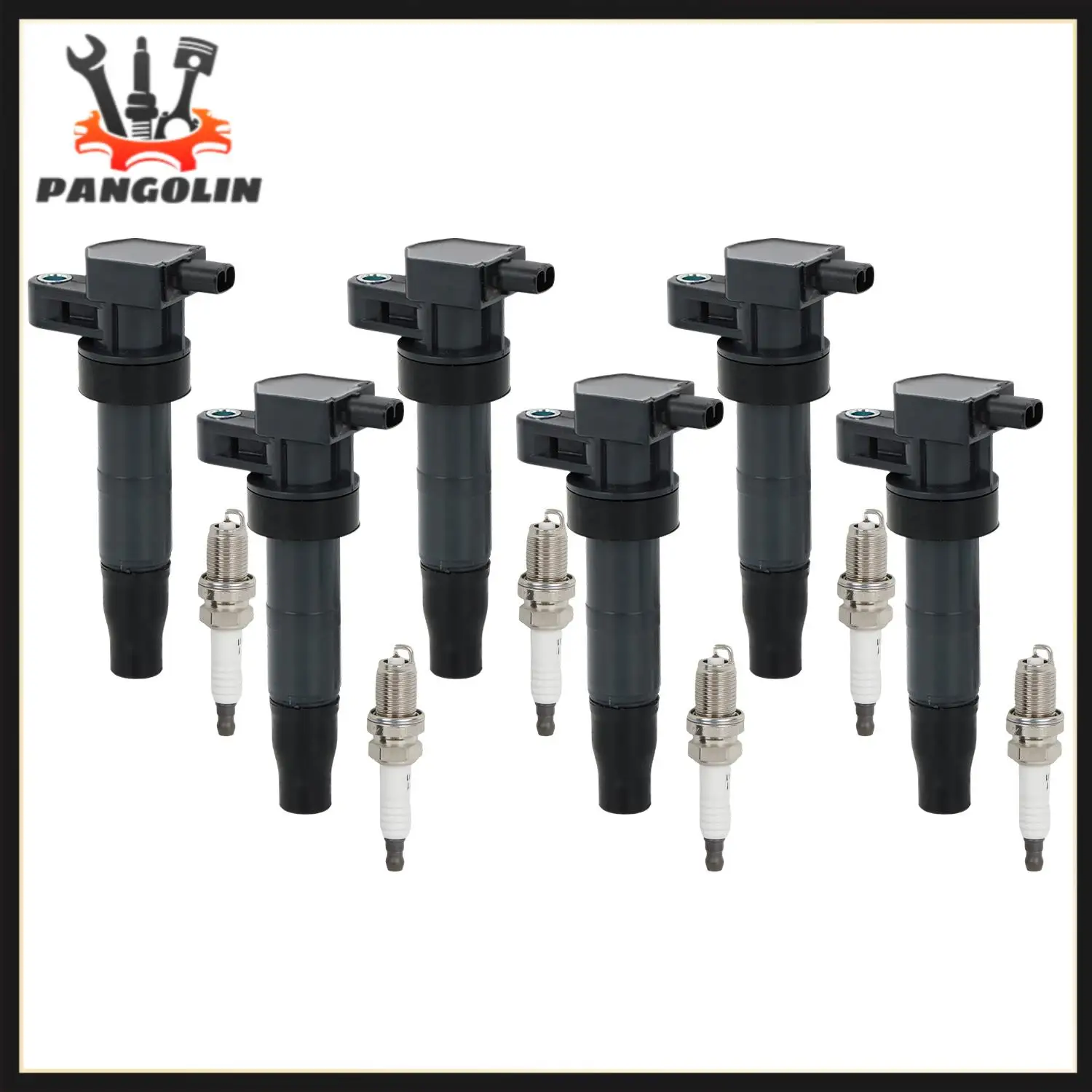 

6pcs Ignition Coils + 6pcs Iridium Spark Plugs For Hyundai Santa Sonata Kia Sedona Sorento UF546 Ignition System Coil Wear Part