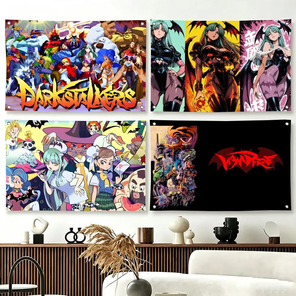 Arcade Game M-Morrigan Aensland Flags  For Living Room Home Dorm Decor Wall Outdoor Camping Party Banner Gifts