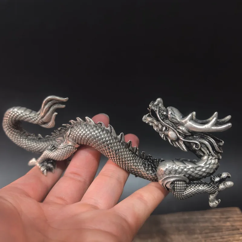 Antique-style back-looking , twelve zodiac home living room office decoration ornament, flying dragon pen