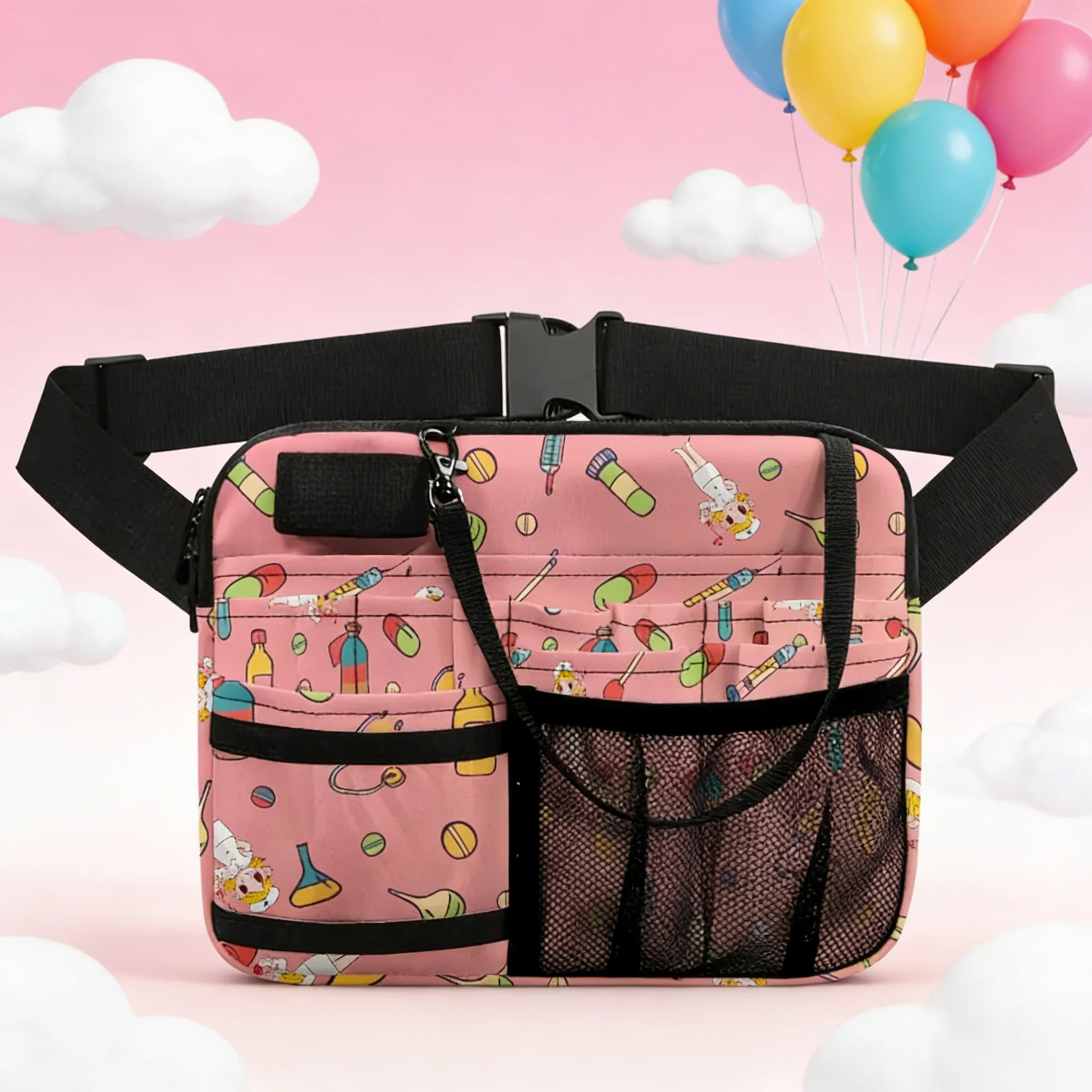 cute-nurse-cat-print-waist-bag-multi-pocket-medical-fanny-pack-for-nurses-portable-utility-belt-pouch-for-hospital-work