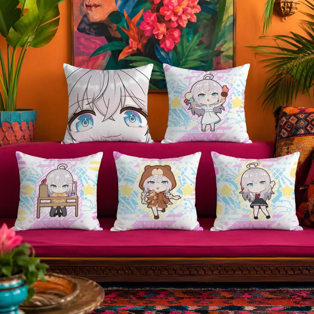 Kawaii Anime A-Alya Hides F-Feelings Cushion Cover Plush Decorative Pillow Case With Hidden Zipper Fashion Room Decor For Home
