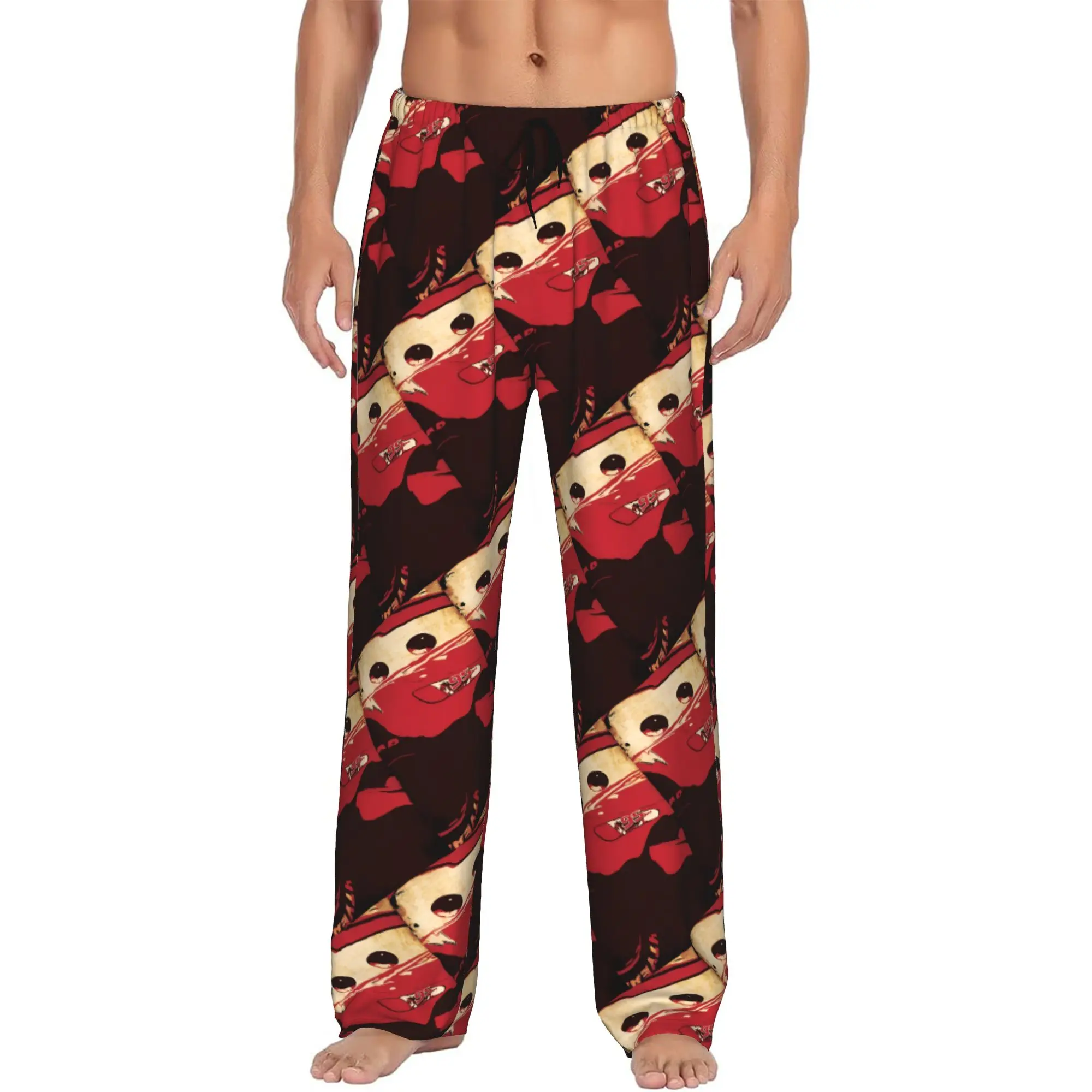 

Custom Print Lightning Anime Car M-McQueen Pajama Pants Men Sleep Sleepwear Bottoms with Pockets