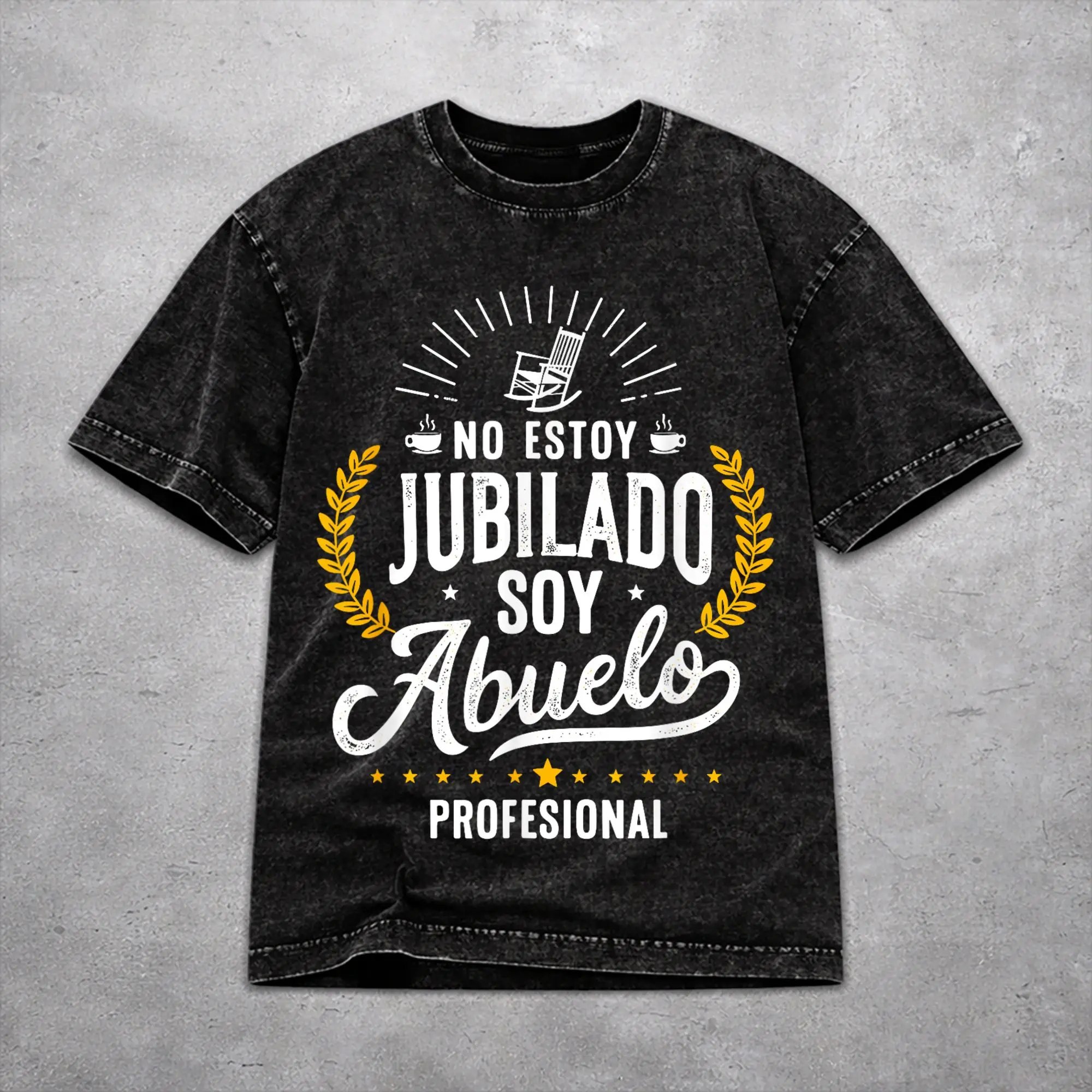 Men Women Vintage Washed T-shirts No Estoy Jubilado Soy Abuelo Profesional  Print T Shirt Merch High Street  Tee Shirts