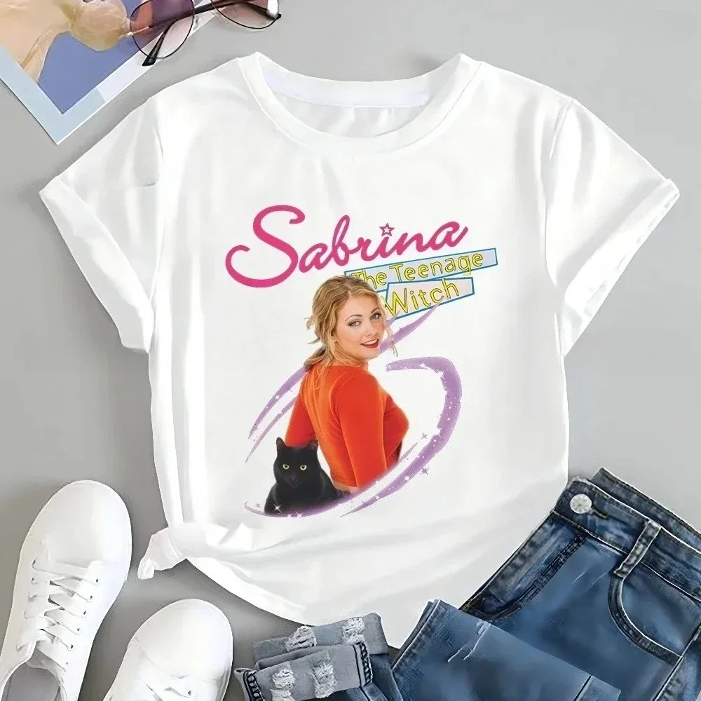 Camiseta Vintage Sabrina The Teenage Witcht, camiseta Vintage de bruja, camiseta Harajuku de tendencia neutra, camiseta gráfica, camisetas gráficas