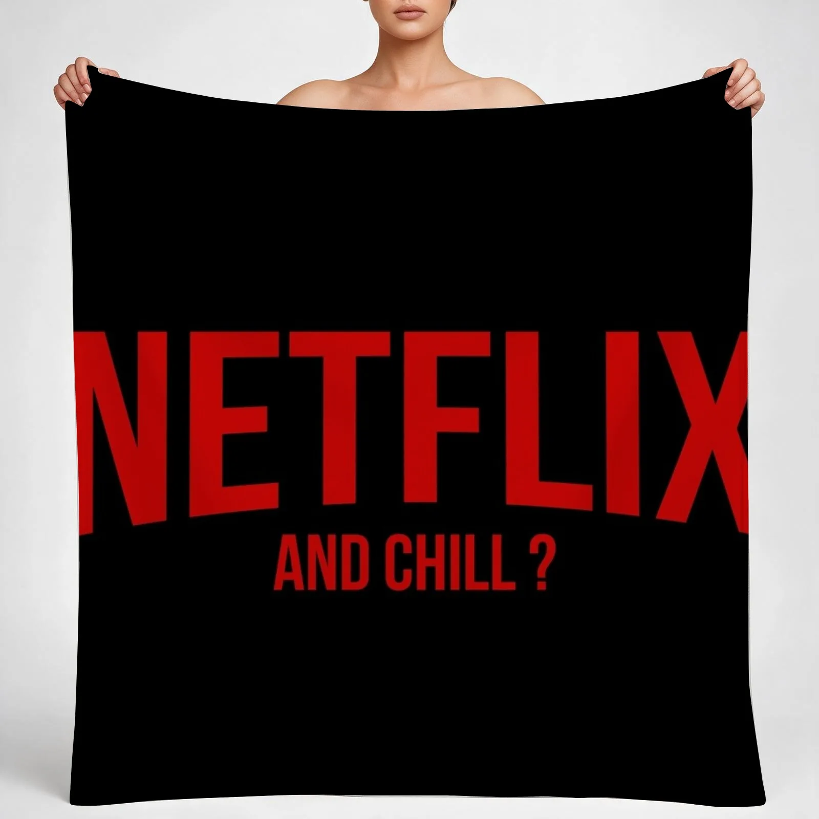 Netflix and chill Throw Blanket couch cozy soft plush fuzzy picnic outdoor blanket
