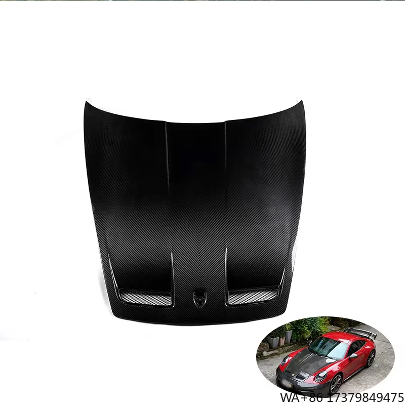 

Carbon Fiber Front Hood Bonnet Cover Engine Vented Cover Hood Bonnet for Porsche Carrera 911 992 GT3 Style