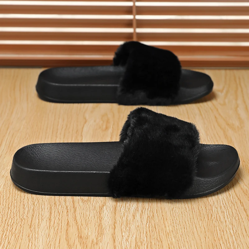 MAEDEF Comfortable Slippers for Men Winter Warm Non-Slip House Shoes Indoor Outdoor Anti-Skid with Plush Fuzzy Lining Slippers
