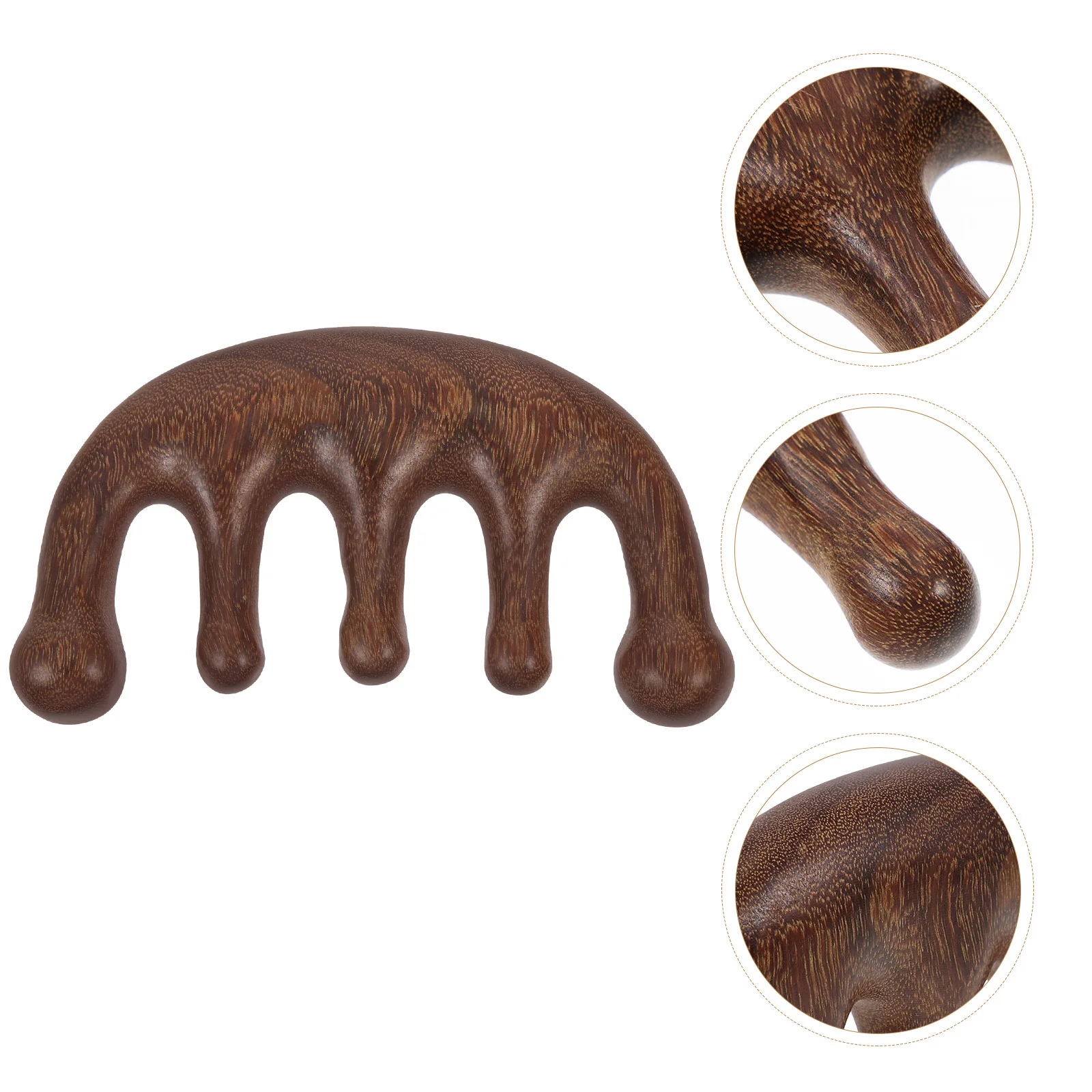 مشط تدليك لفروة الرأس والجسم مصنوع من الخشب عالي الجودة، تصميم خفيف الوزن محمول يعزز الدورة الدموية ومناسب لفترة طويلة