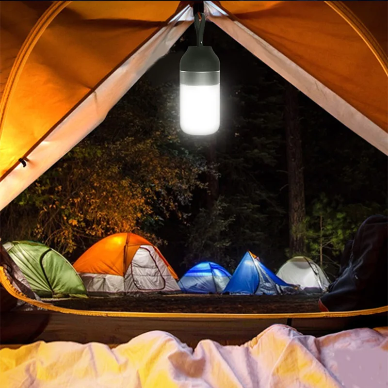 LED Camping Lantern USB Rechargeable RGB Tent Light Portable Hanging Emergency Flashlight Outdoor Hiking Glamping Gear