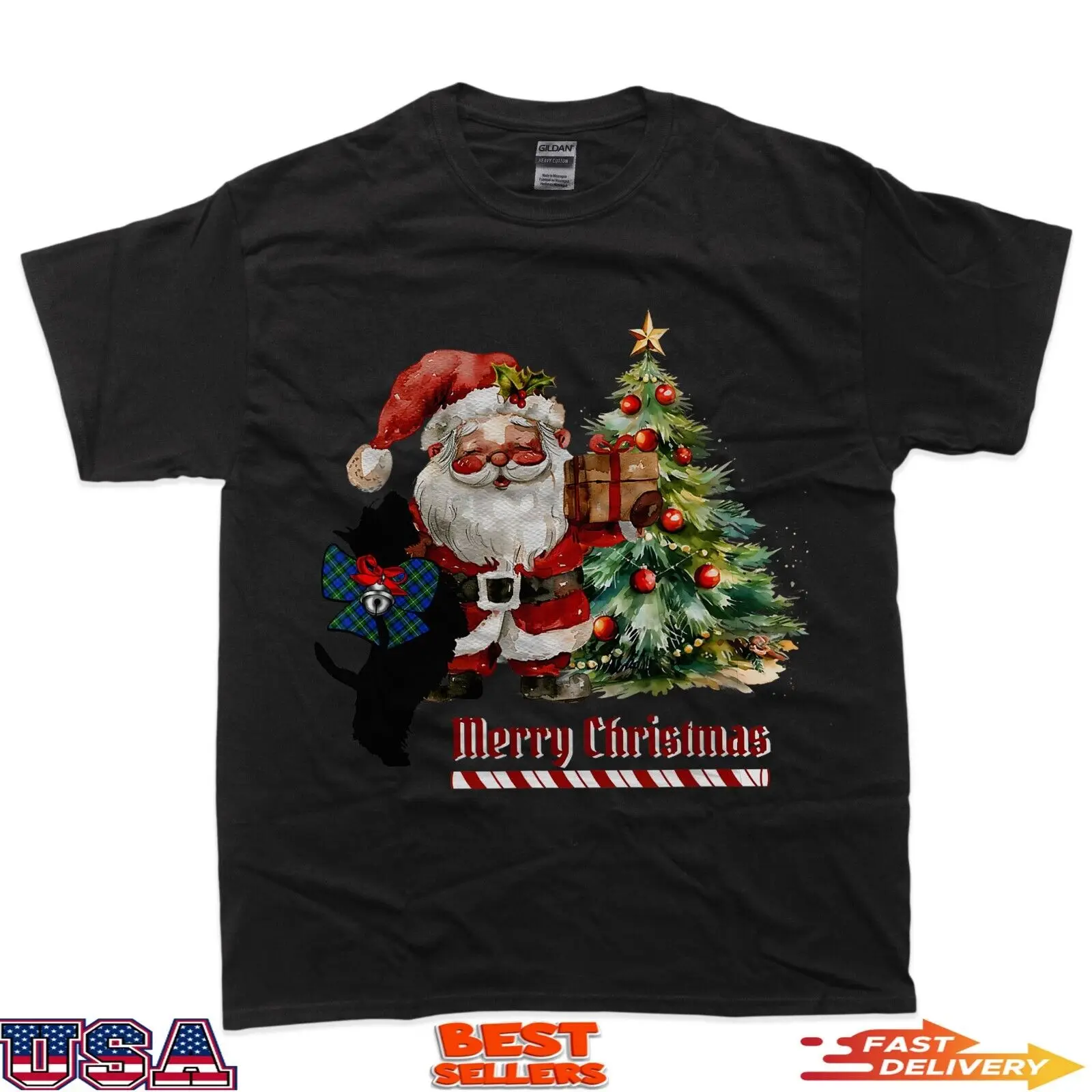 

Forbes Clan Scottie Dog Christmas T-Shirt