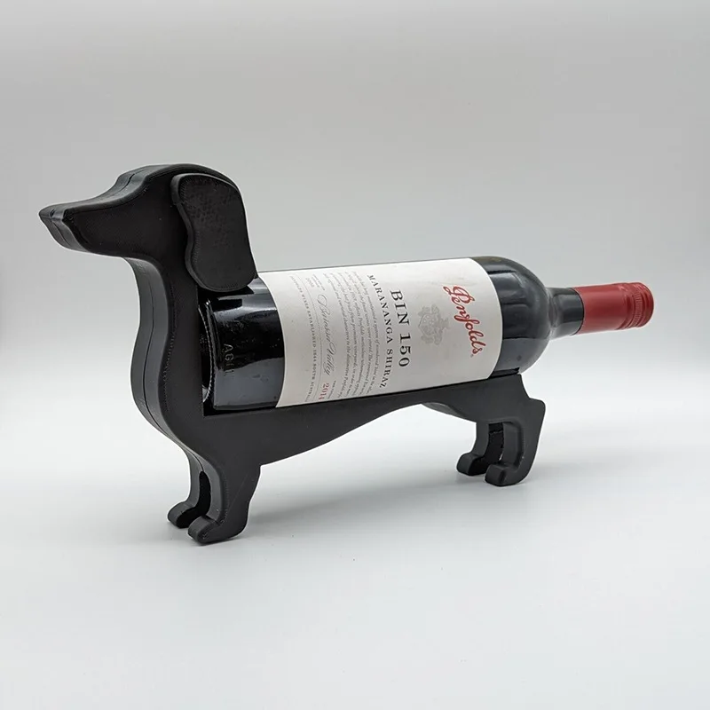 Dackel Weinflaschenhalter, lustiges Weinregal auf der Arbeitsplatte, Schnapsständer, Neuheit, lustige Geschenke, heiße Heimdekoration, Zubehör