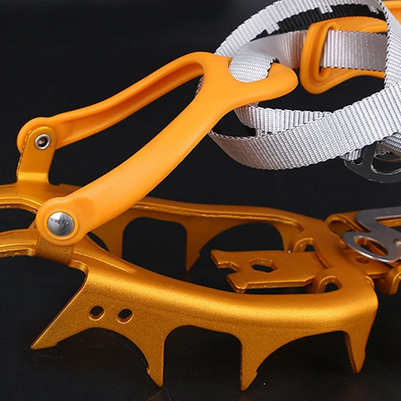 14 Teeth Ice Gripper Walking Crampons Ultralight Aluminum Alloy Mountaineering Crampons Equipment