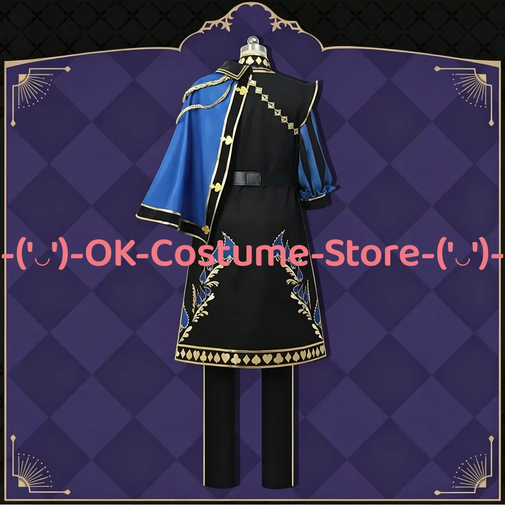 [Customized Size] Twisted Wonderland Deuce Spade Cosplay Costume Shoes Wig Glorious Masquerade Outfit Halloween Party Uniform view 2