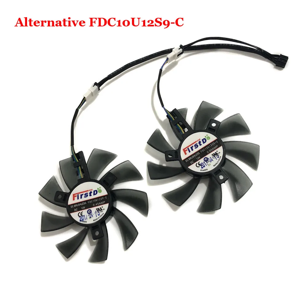 2Pcs/Set FDC10U12S9-C,Alternative VGA Cooler,Video Card Fan,For HIS 7970 IceQ X2 GHz Edition 3GB GDDR5/ Turbo-3GB-GDDR5