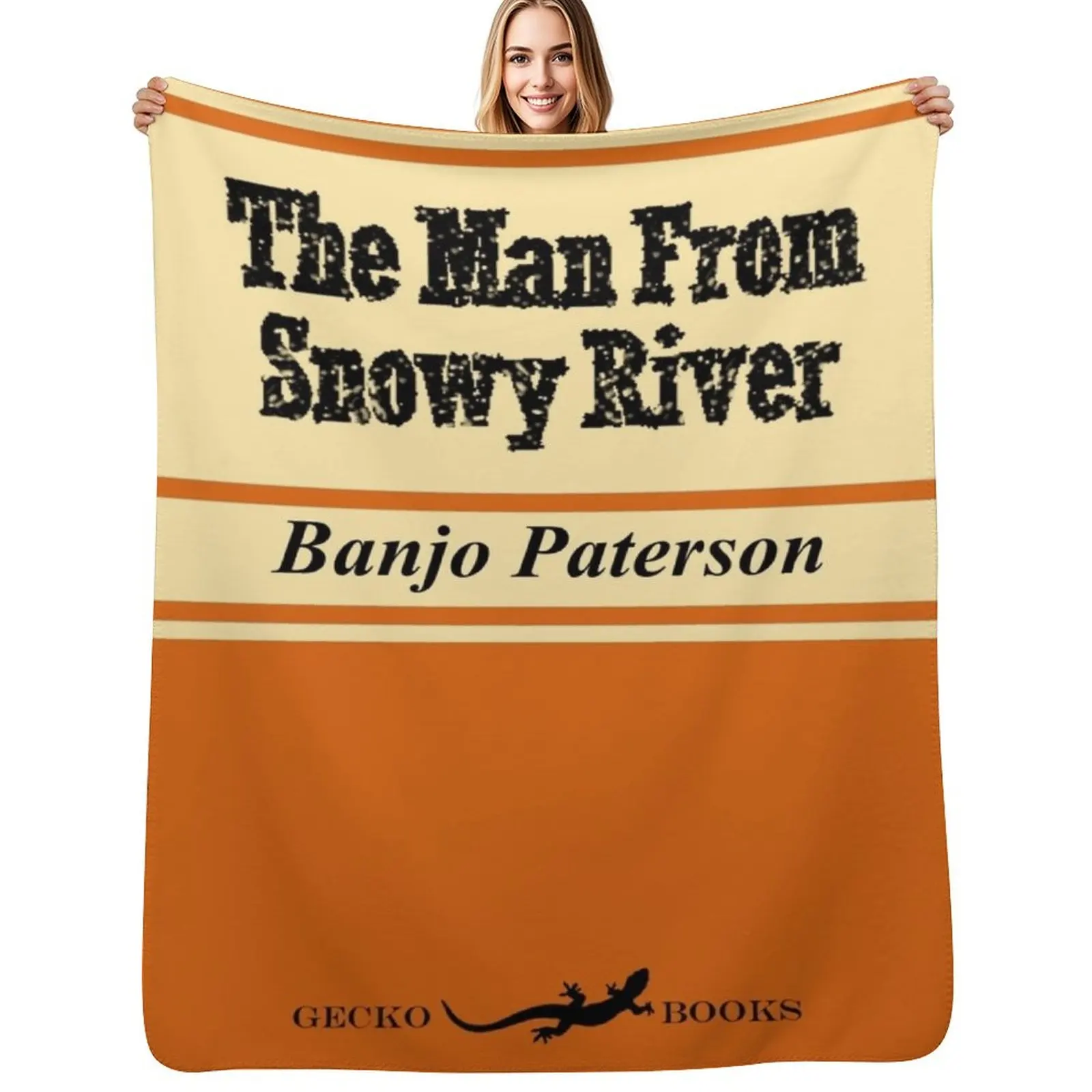 

The Man From Snowy River Retro Book Cover Throw Blanket Soft Warm Blanket Gift for Men Women Adults