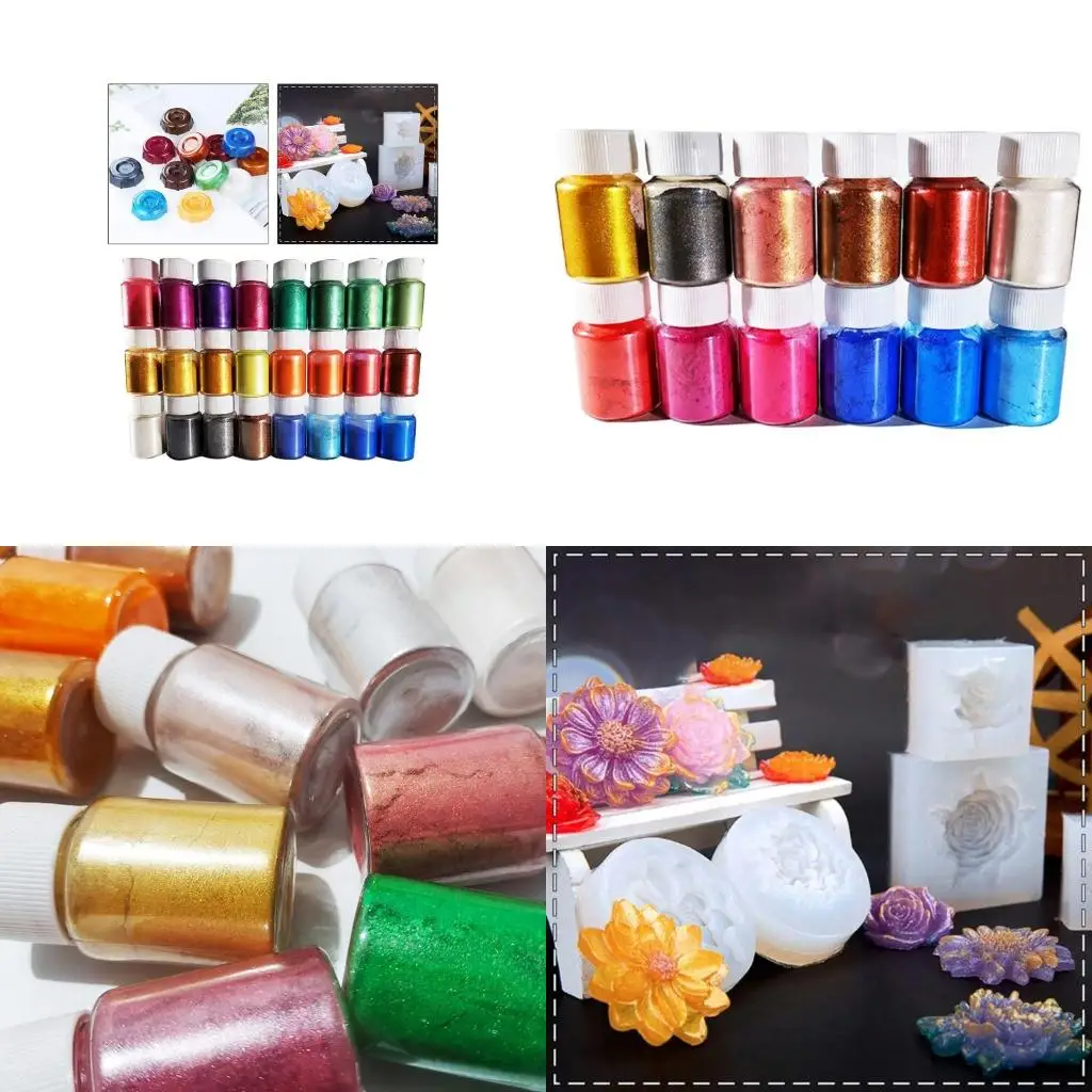 Mica Powder Pigment for Nail Glitter Cosmetic Resin with Pearlescent Pearl Luster for Diy Soap Making Diy Crafts