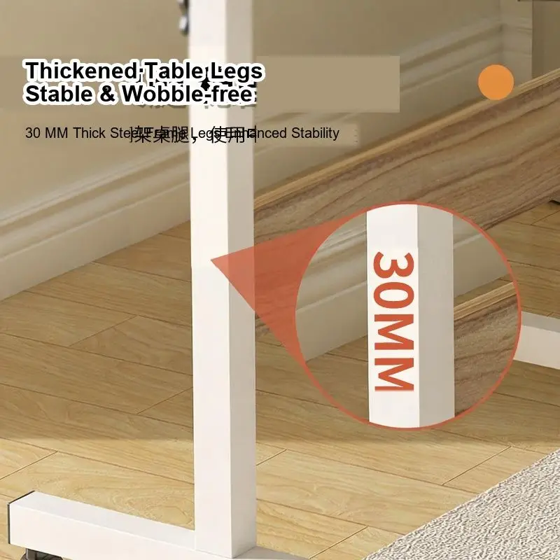 Simple Lifting Table Movable Desktop with Rollers Foldable Meeting Office Painting Workbench Computer Table