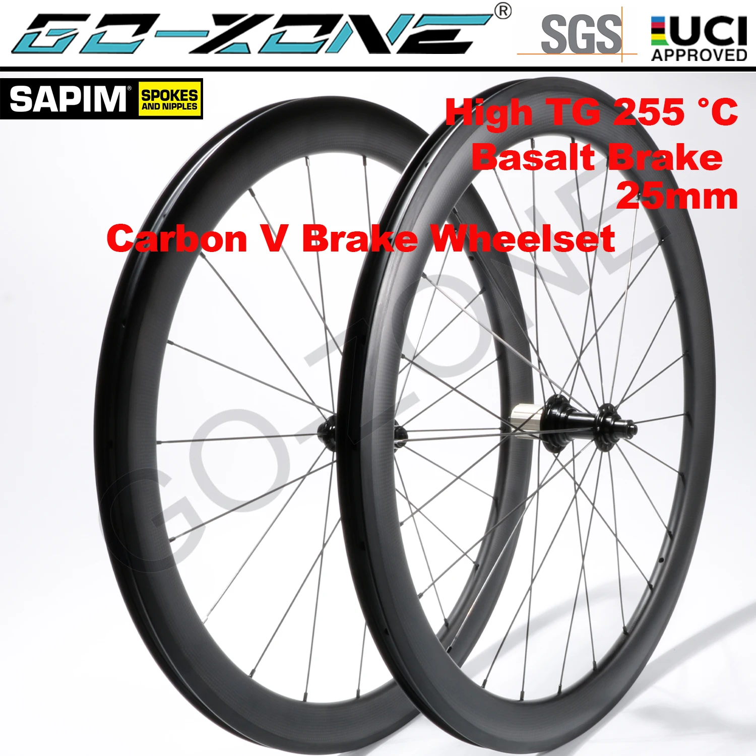 

Carbon 700c Rim Brake Wheelset Clincher Tubeless Tubular High TG 255° Basalt Brake Edge Sapim Carbon Road Rim Brake Wheels