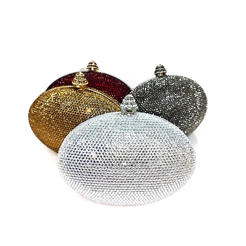

SMALL hot fix crystal bag Bridal wedding party purses women evening party luxury diamonds full crystal clutches elegant purses
